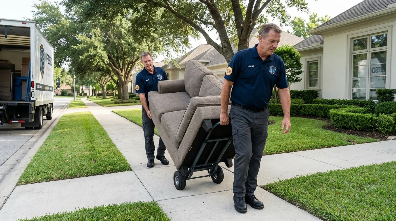 Local residential moving crew loading furniture in Toa Alta, PR